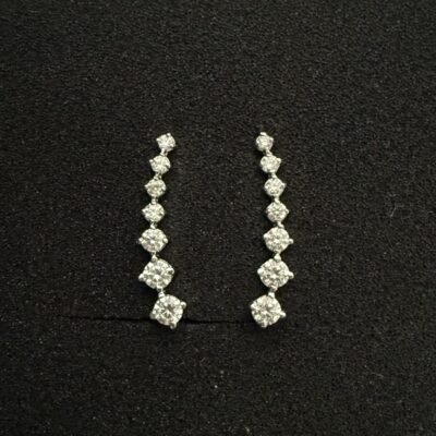 Stud Line Clip Earrings